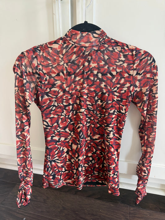 Hazy Charm Top- Red Black