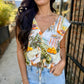 Limoncello Ruched Tank- Sunflower