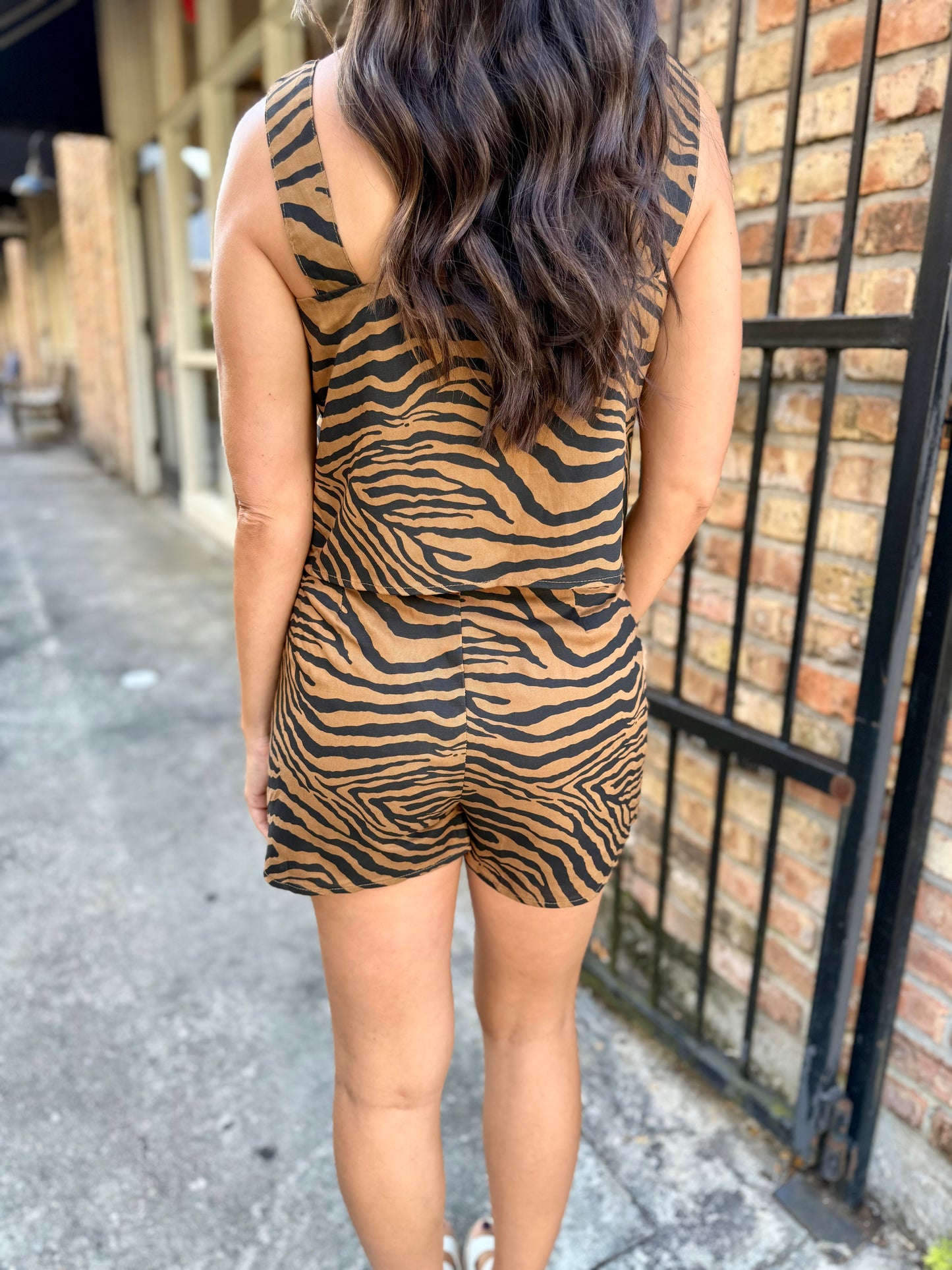 Tiger Asymmetric Mini Wrap Skort