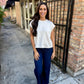 Campo Cap Sleeve Top- Ecru