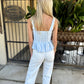 Kenny Striped Peplum Top
