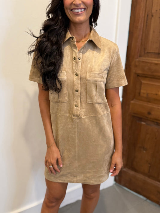 Z Supply Leone Suede Mini Dress