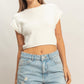 Cuddy Cap Sleeve Top- White