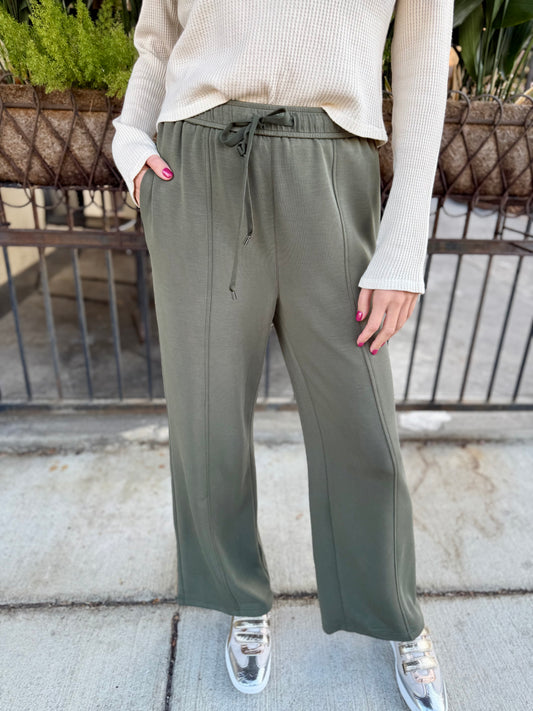 Dakota Modal Pants- Dark Olive
