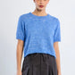 Alexi SS Sweater Top- Blue