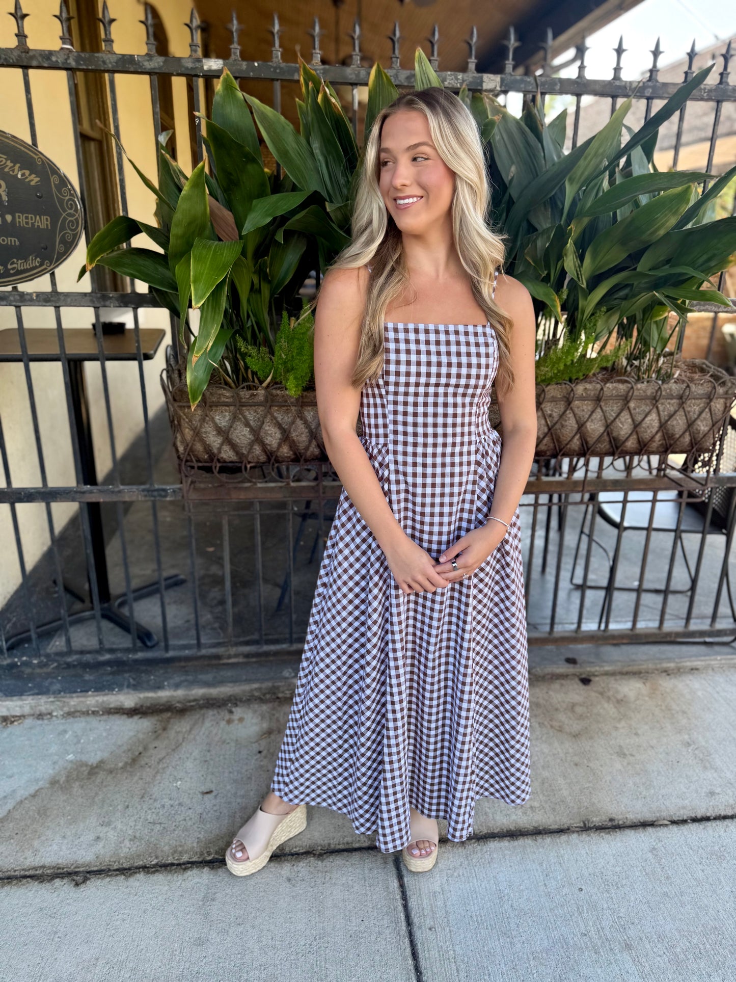 Kalley Maxi Dress- Brown
