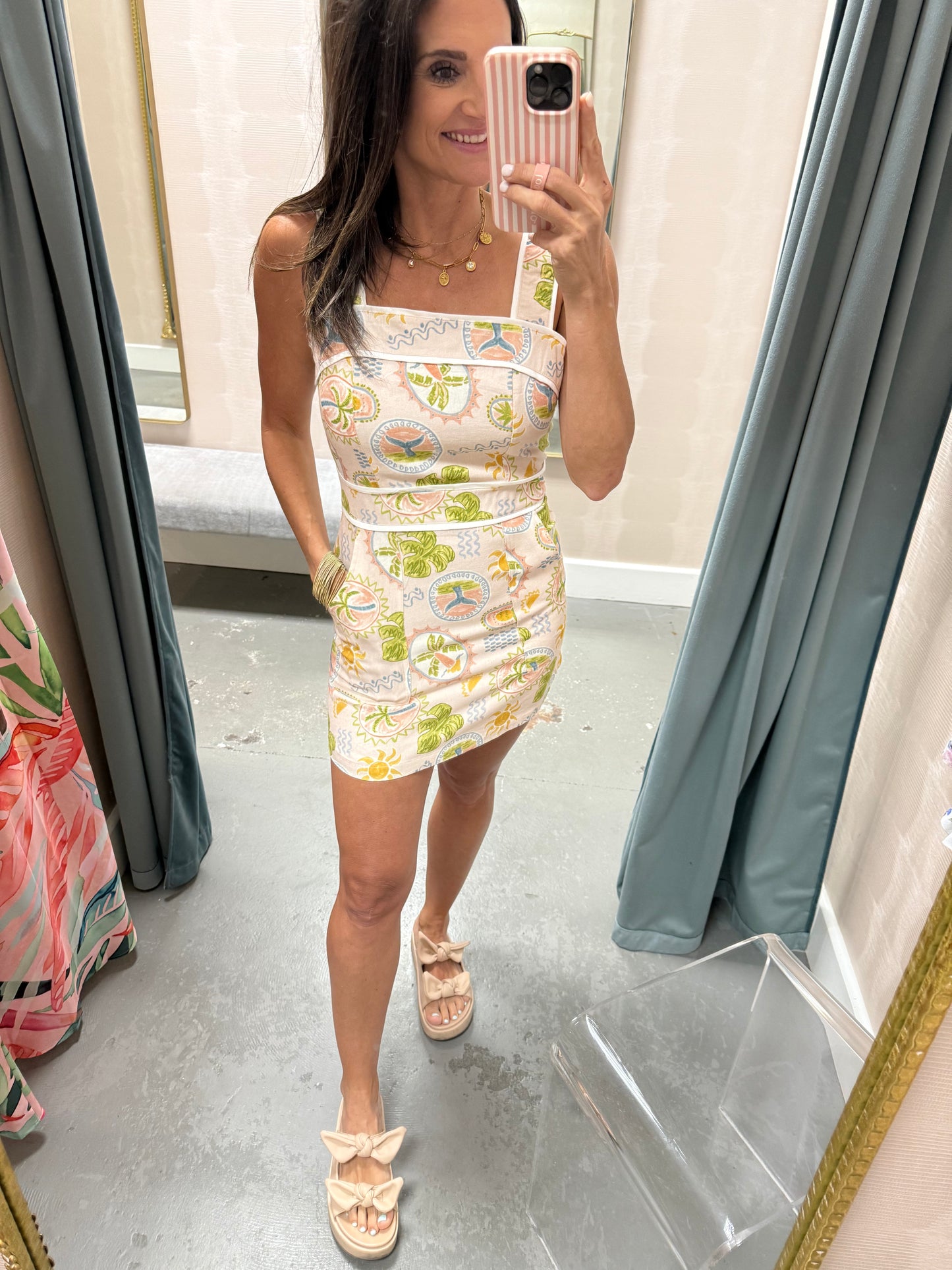 Hennie Mini Dress- Seaside Scribbles