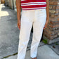 Zuma Stripe Crew Tee- Red