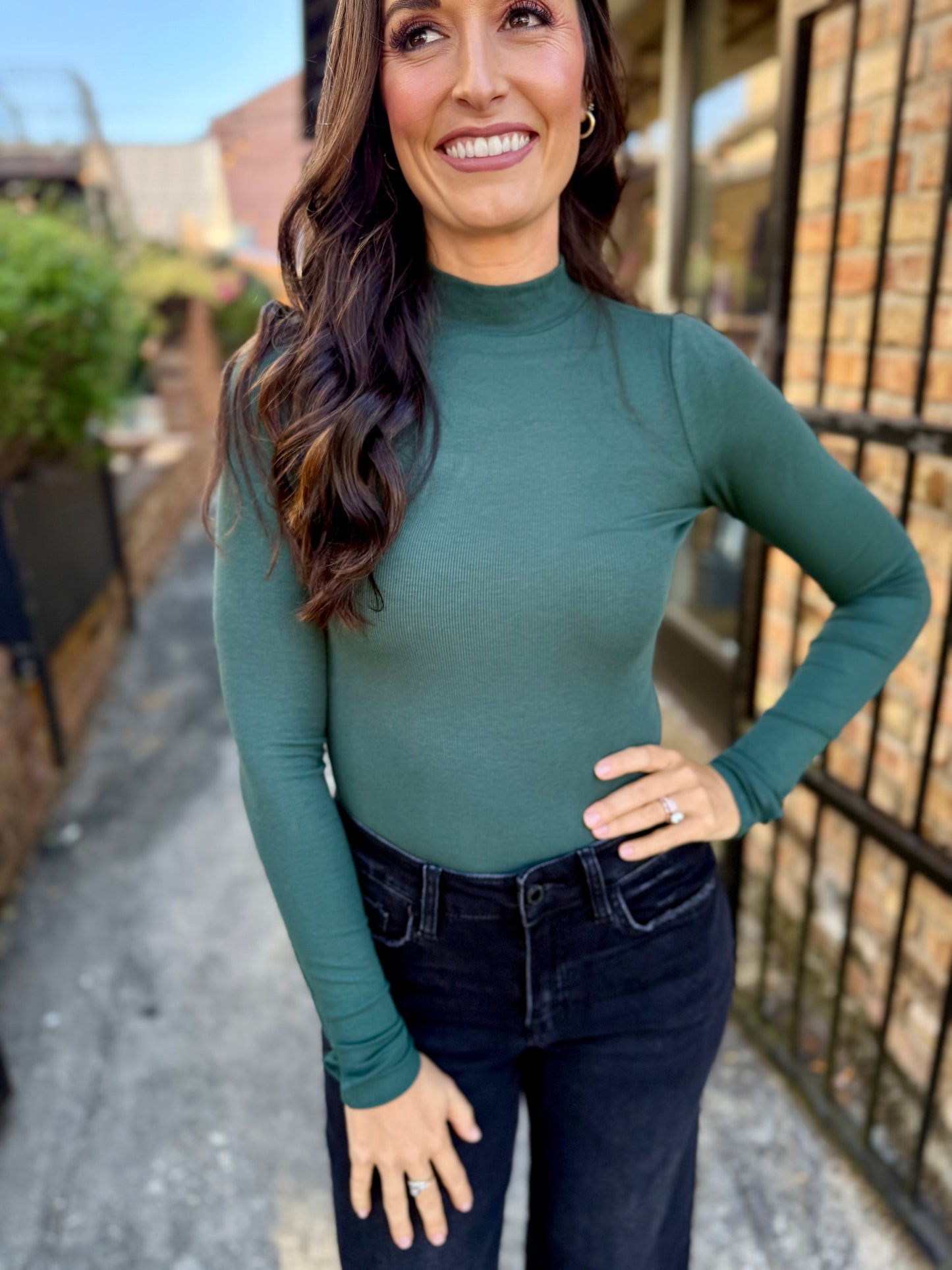 Ronan Crewneck Top- Green