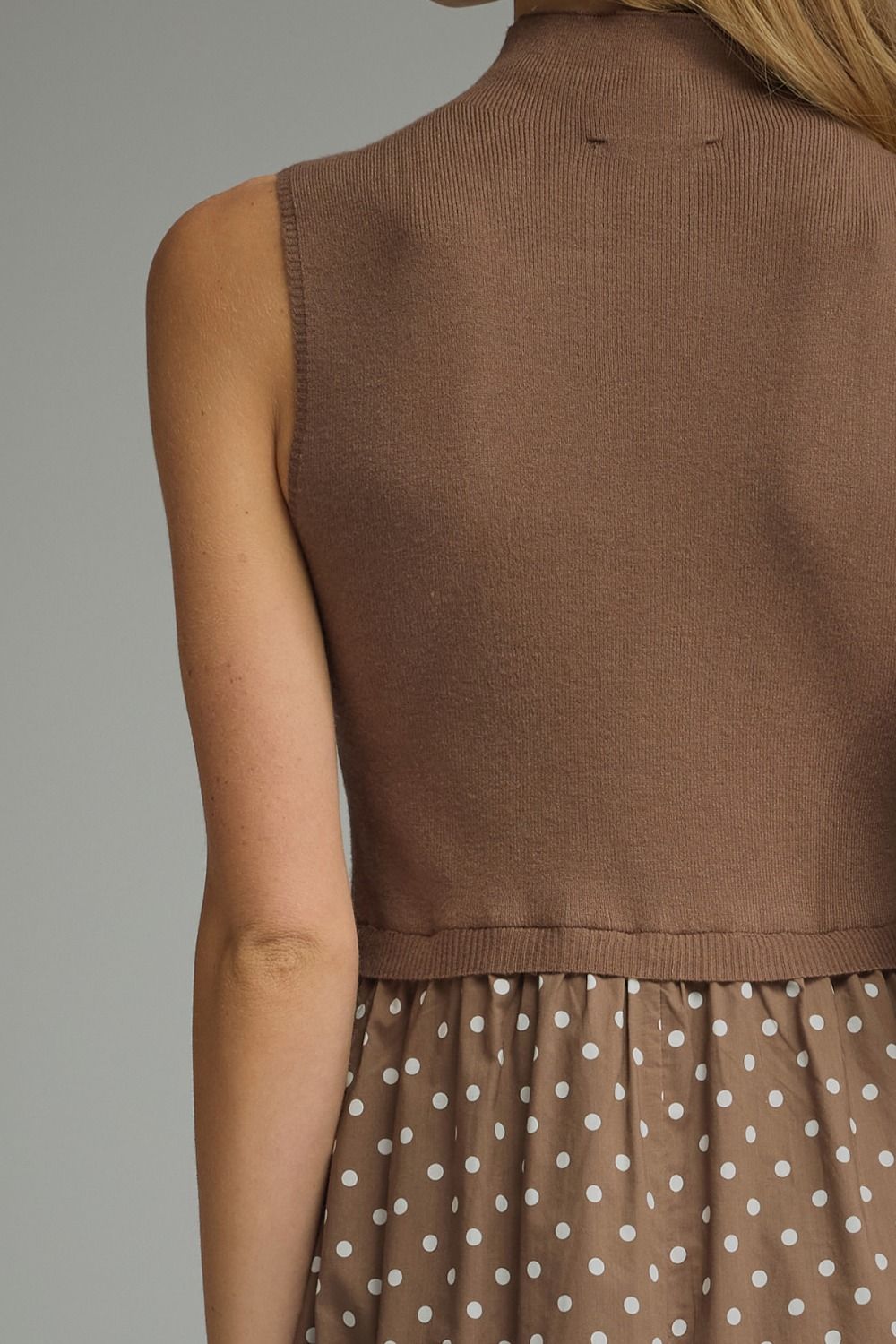 Polly Polka Dot Maxi- Brown