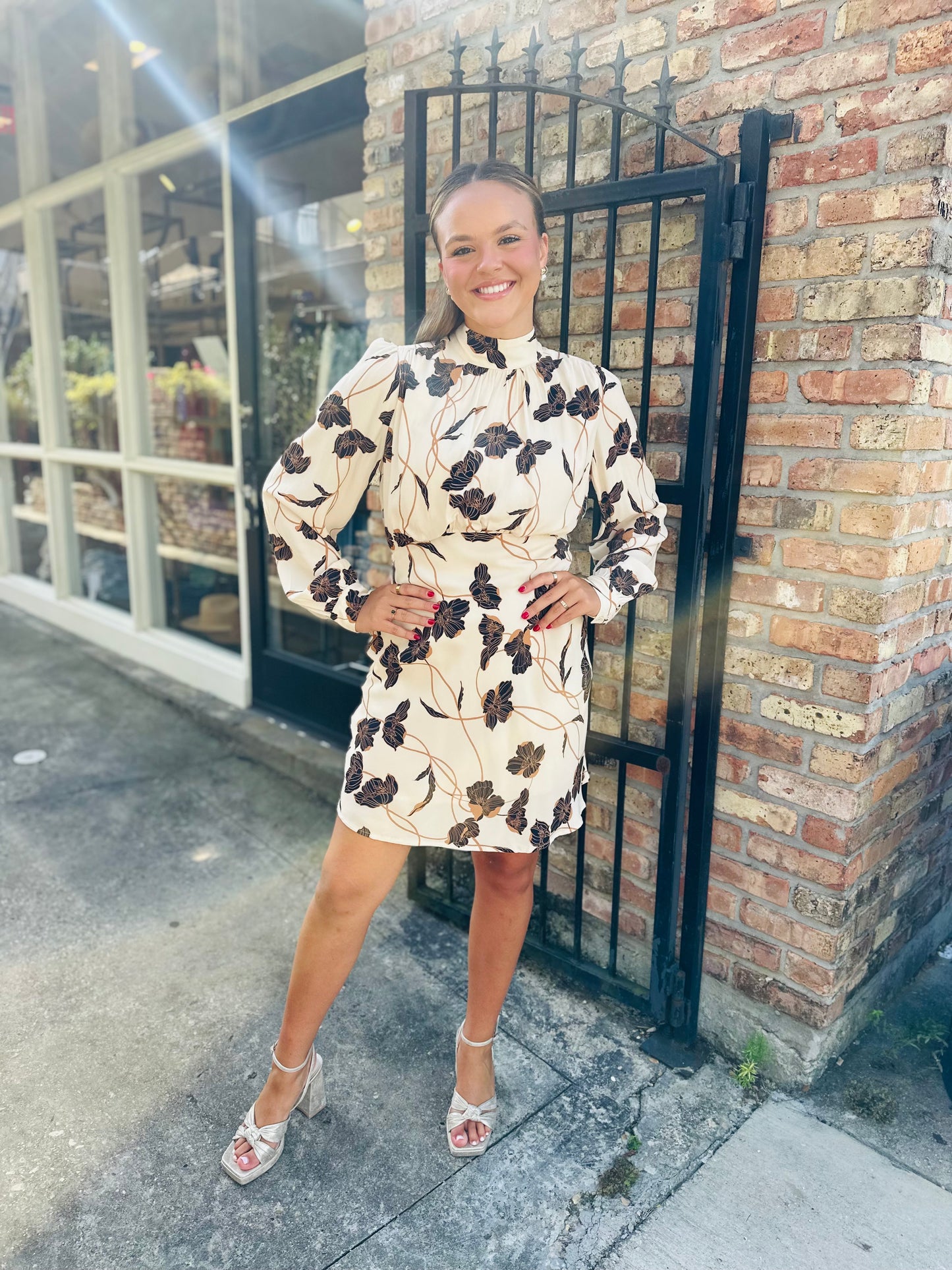 Echoes of Romance Mini Dress- Cream