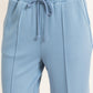 Dalton Wide Leg Pants- Dusty Blue