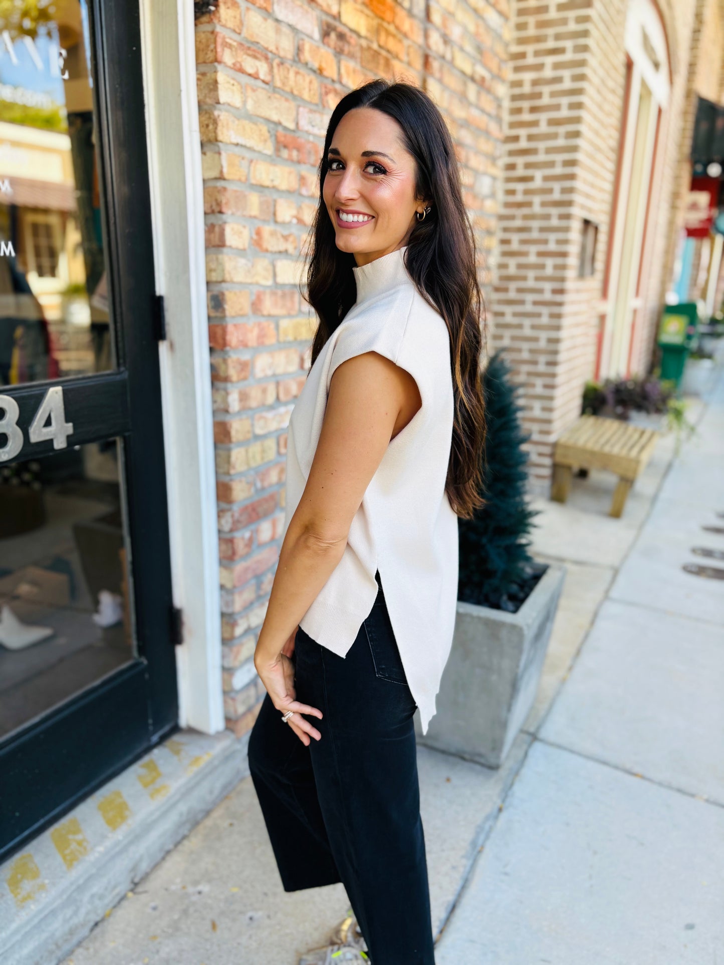 Preston Hi-Lo Muscle Top- Oatmeal