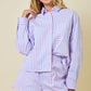 Vonn Button Down Top- Pink/Blue
