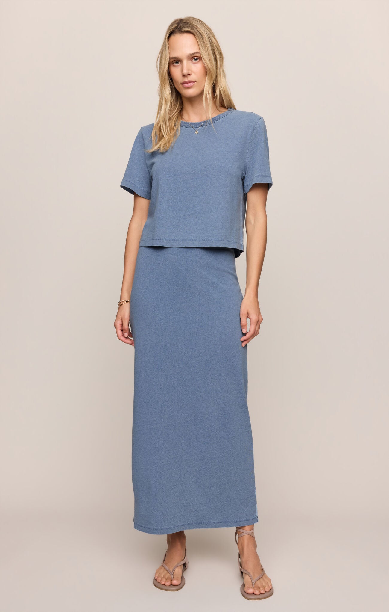 Z Supply Stellan Denim Top- Santorini Indigo