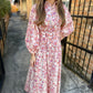 Botanical Maxi Dress- Cream Apricot