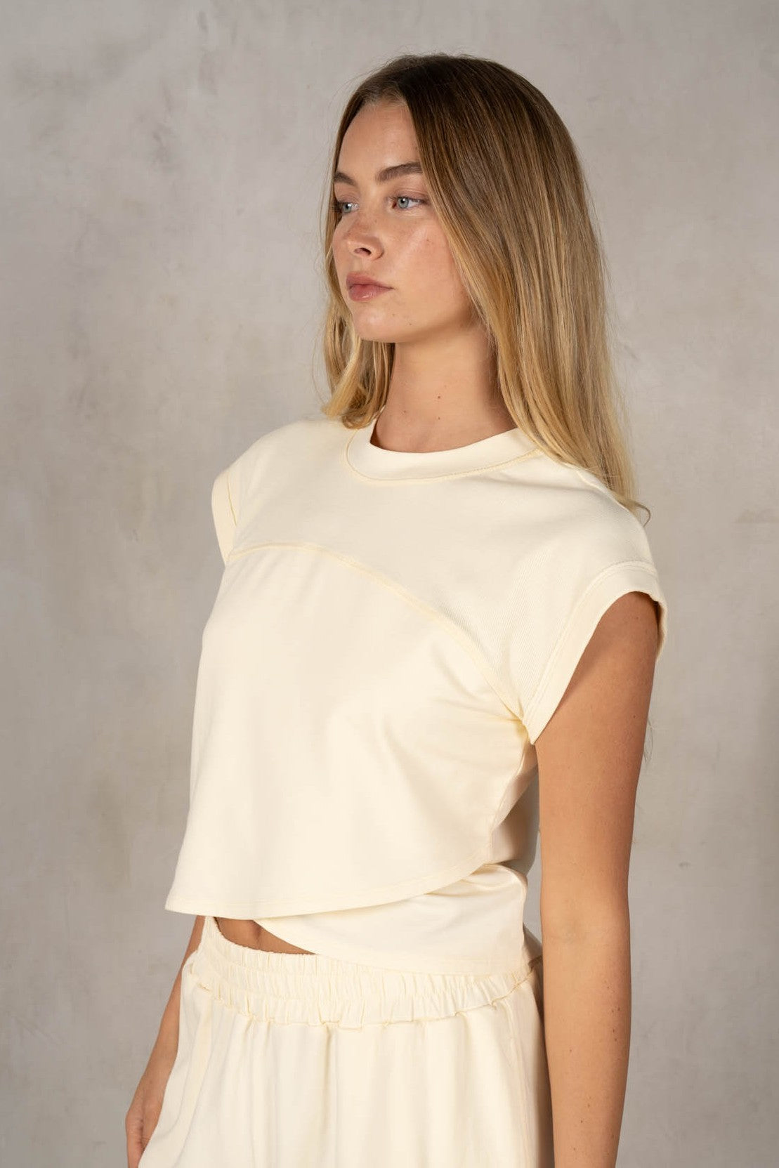 Sutton Modal Summer Top- Seed Pearl