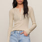 Z Supply Rowena Fine Knit Sweater- Sandstone