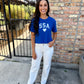 SSA Heart Top- Royal Blue