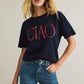 Z Supply Ciao Boyfriend Tee- Navy