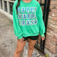 Happy Mardi Gras Street Tile Sweatshirt- Green