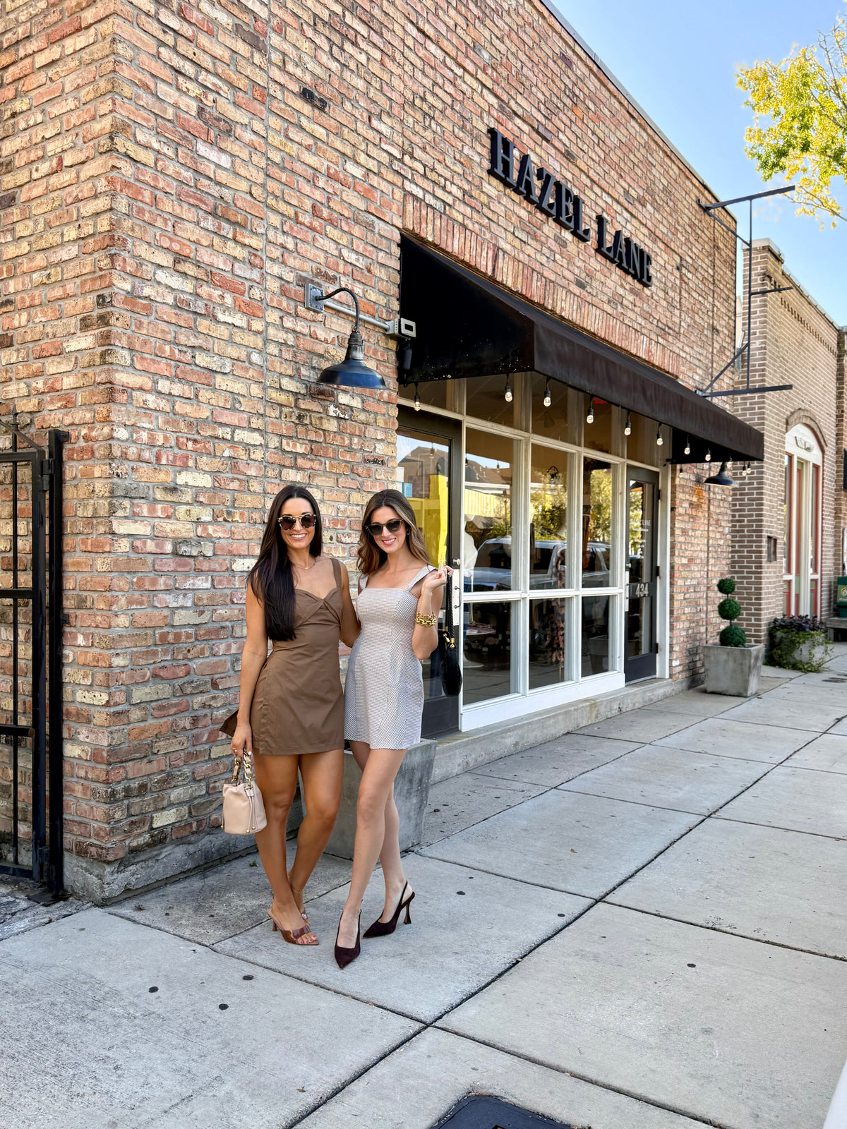 Zara Gingham Romper- Brown