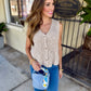 Ashtin Cardi Vest- Taupe/Ivory
