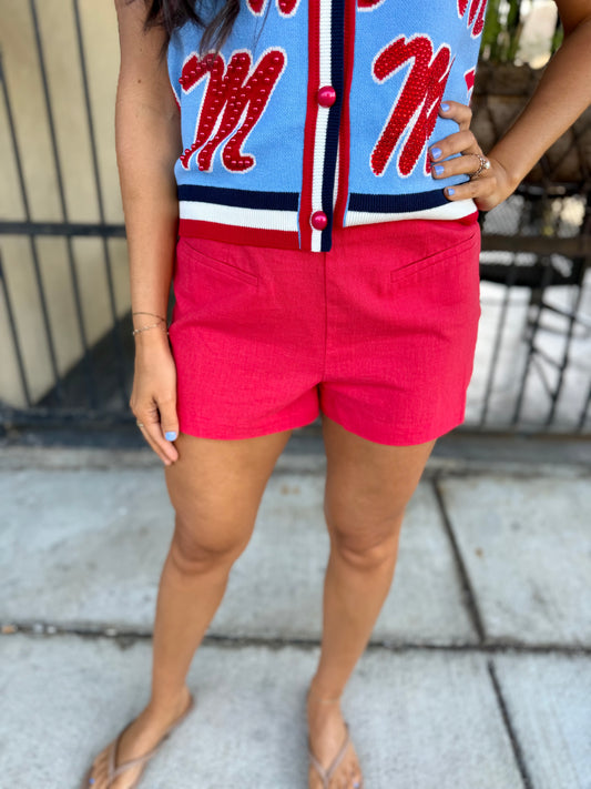 Saffron Muse Shorts- Red