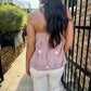 Clear Eyes Eyelet Pants- Cream