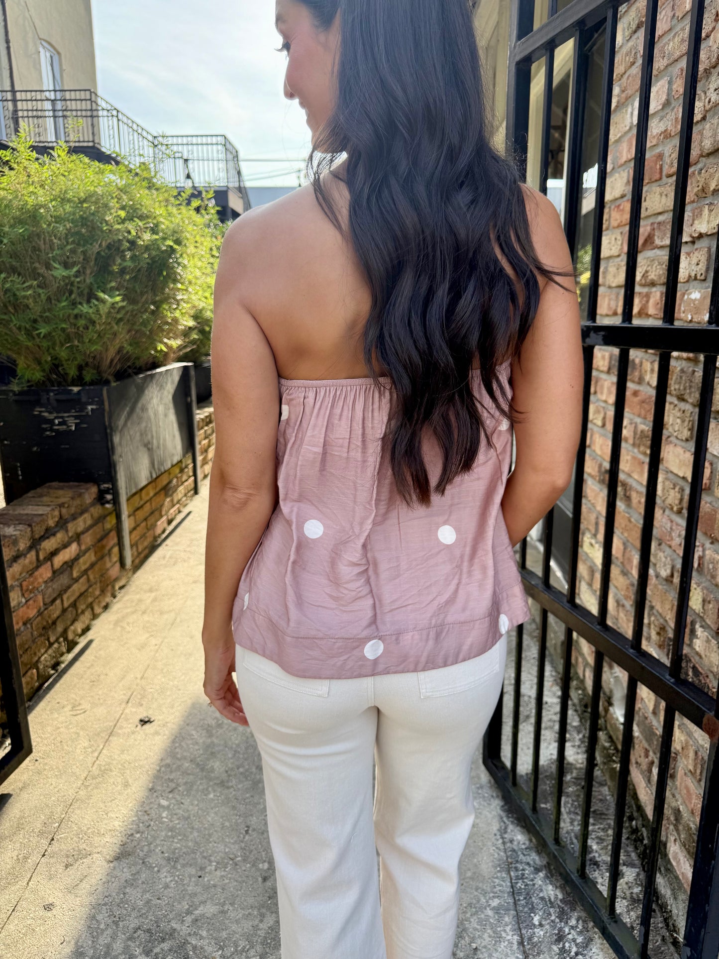 Clear Eyes Eyelet Pants- Cream