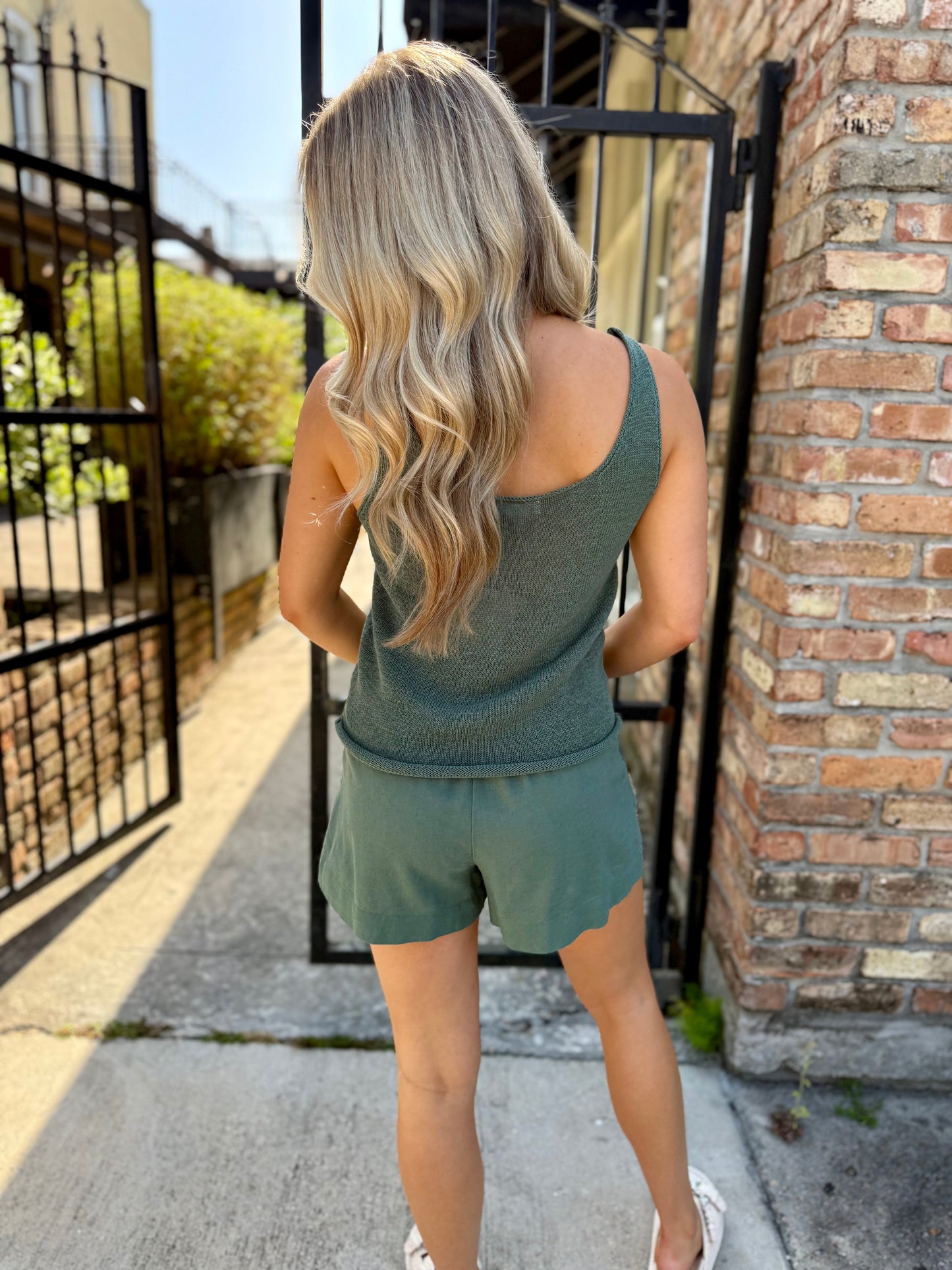 Z Supply Perch Sweater Tank- Everglade