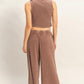 FP Mineral Washed 2 PC Pants Set- Chocolate