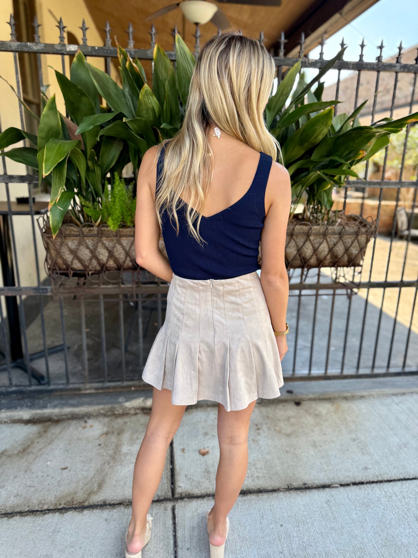 Kaia Tank Top- Navy