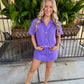 Mulkey Boxy Top- Purple