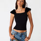Madelyn Sweater Top- Black