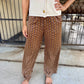 Nights in Capri Pants- Brown Multi