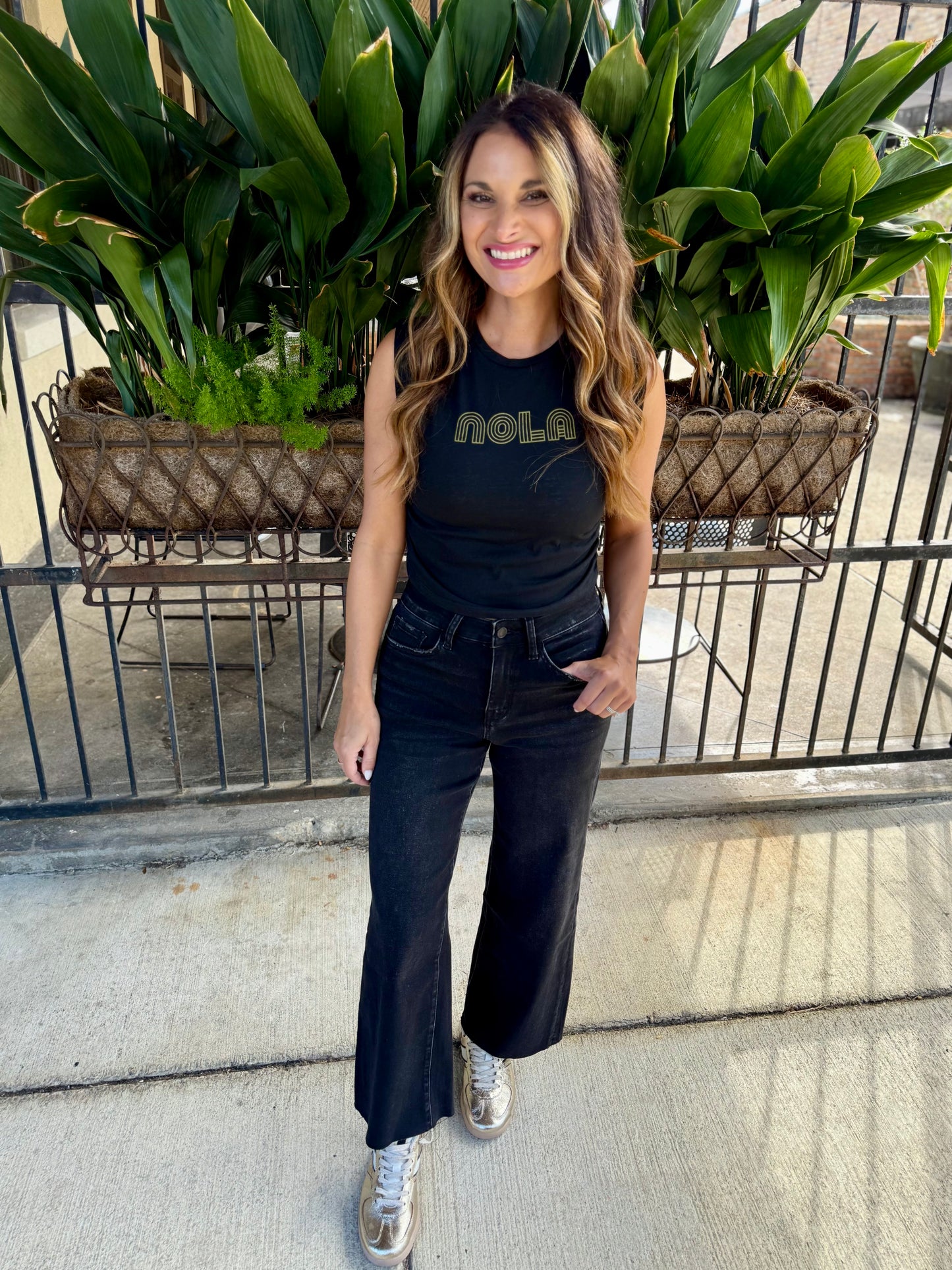 NOLA Ruched Tank- Black
