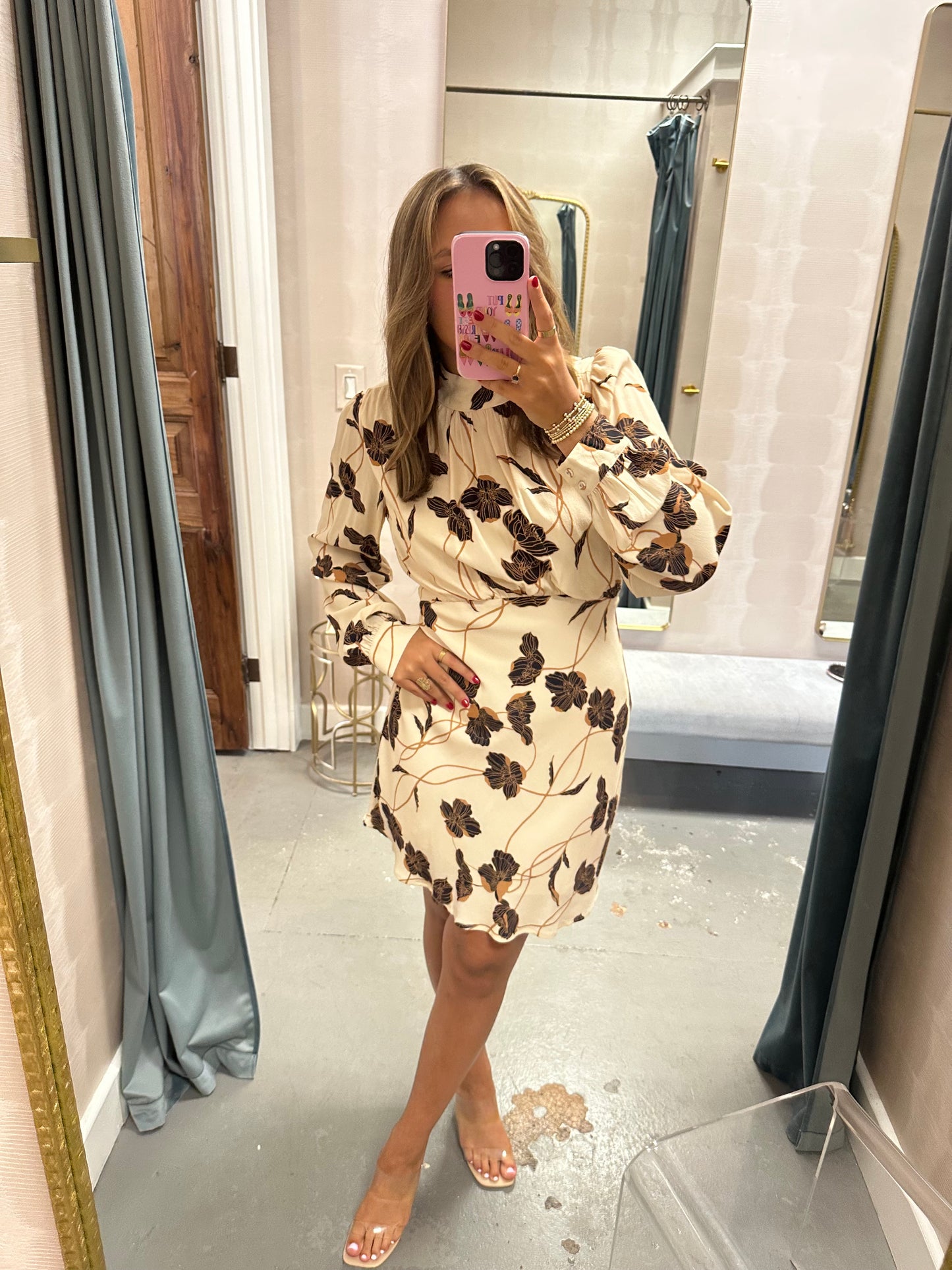 Echoes of Romance Mini Dress- Cream