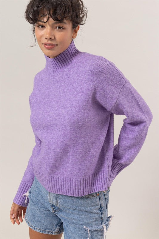 Bengals High Neck Sweater- Lavender