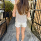 Campo Faux Leather Shorts- Cream