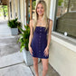 Sariah Button-front Linen Mini Dress