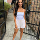 Davis Striped Shorts- Pink