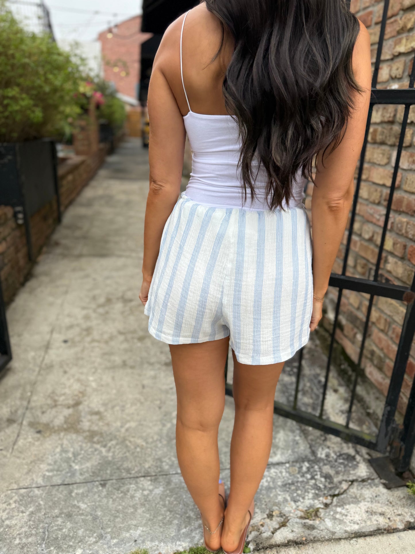 Z Supply Daylight Striped Shorts- Sea Salt