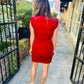 Astoria Dress- Red Velvet