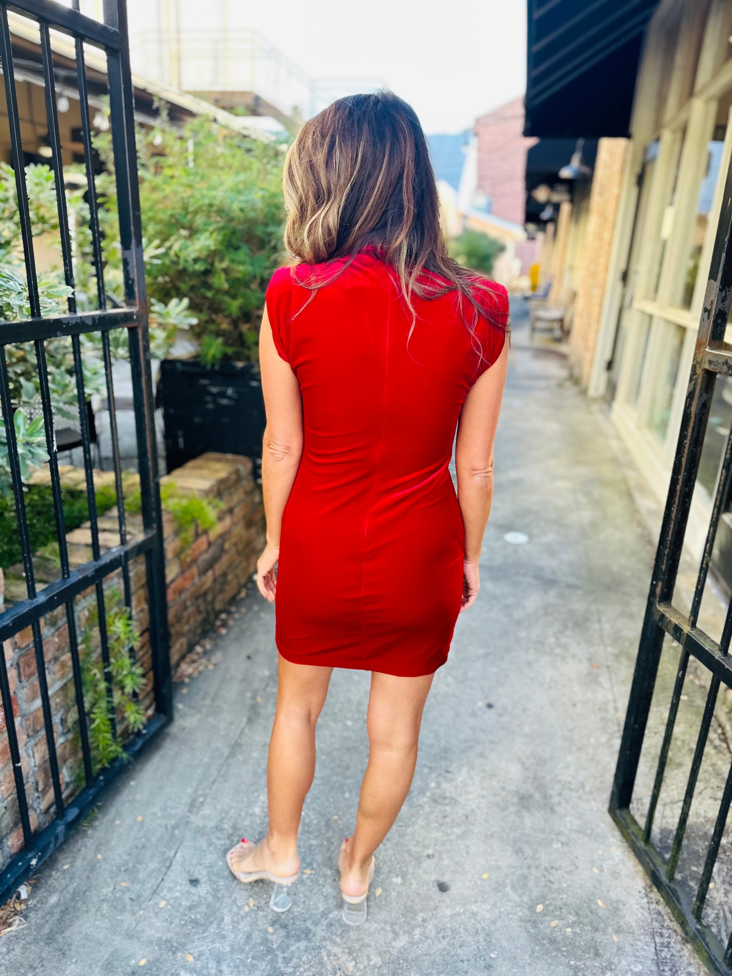 Astoria Dress- Red Velvet