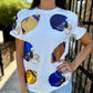Football Fever Tee- Royal & Gold