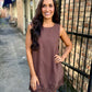 Lacey Suede Dress- Brown