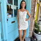 Lina Contrast Mini Dress- Cream