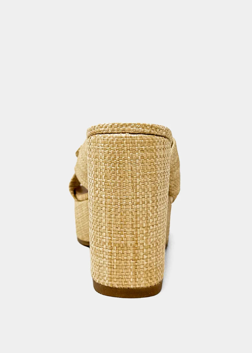 Lisa Wedge Sandal- Raffia