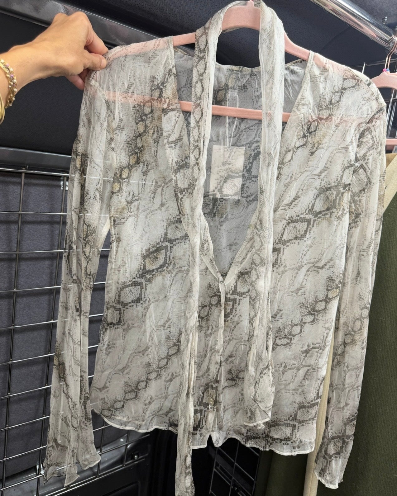 Lita Neck Tie Top- Snake